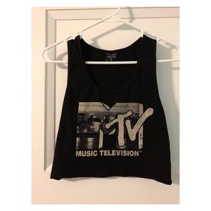 Black MTV Crop Top